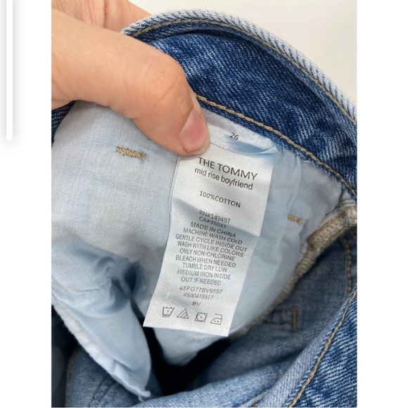 Favorite Daughter The Tommy Mid Rise Boyfriend Blue Denim Jeans Size 26 - Picture 4 of 6